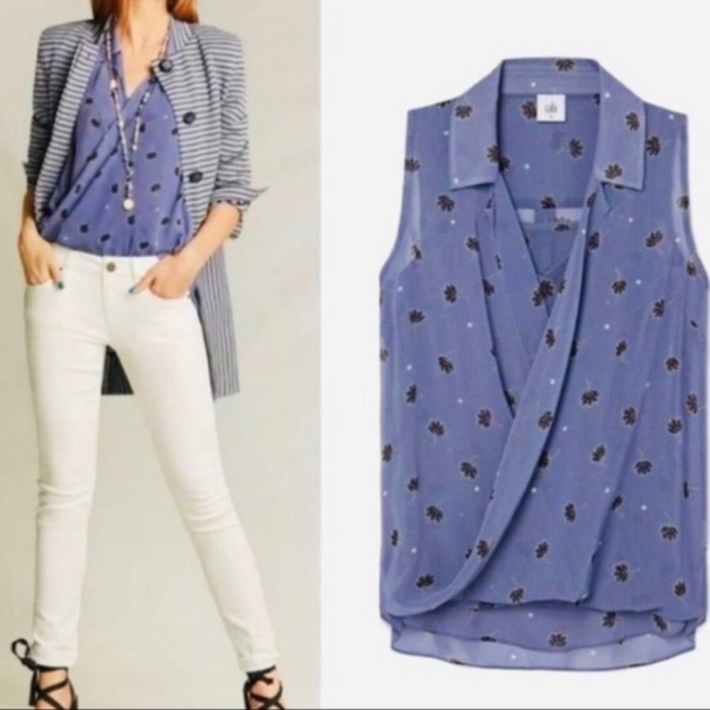CAbi #5534 Crossover blouse violet 2 Piece Tank XS - Picture 1 of 7